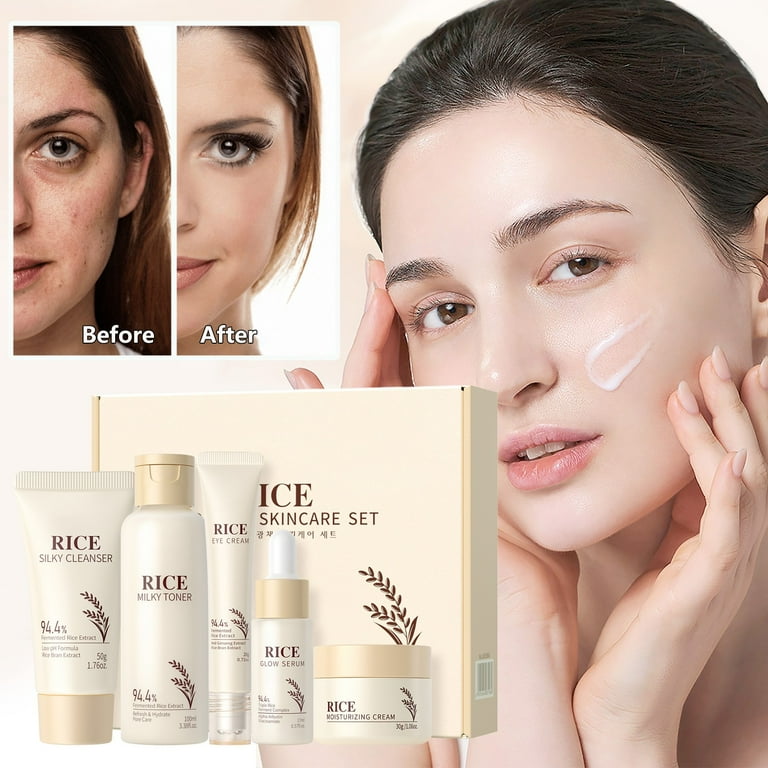 SDJMa Rice 5-Piece Skincare Set – Deep Moisturizing Cream & Plant