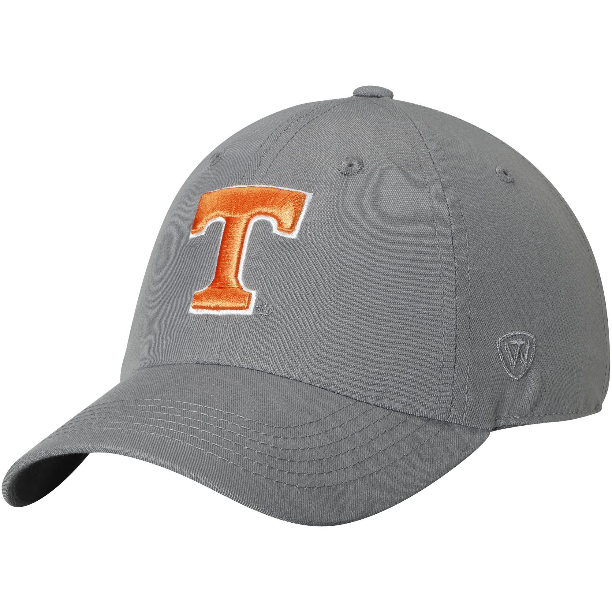 Men's Top of the World Gray Tennessee Volunteers Primary Logo Staple Adjustable Hat - OSFA