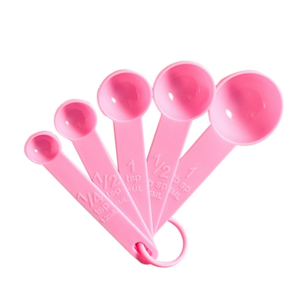 Pack of 5 Measuring Spoons Plastic Stackable Tablespoon Durable Dining