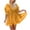 Yellow, variant on Lmnyox Women's Fashion Mini Dress Short Sleeve V Neck Flowy Smocked Dress Summer Casual Sundress