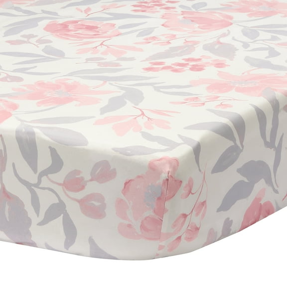 Bedtime Originals Lavender Floral Baby Fitted Crib Sheet - Pink/Purple