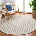 thumbnail image 2 of SAFAVIEH Metro Brenton Geometric Striped Area Rug, Blue/Ivory, 6' x 6' Round, 2 of 8
