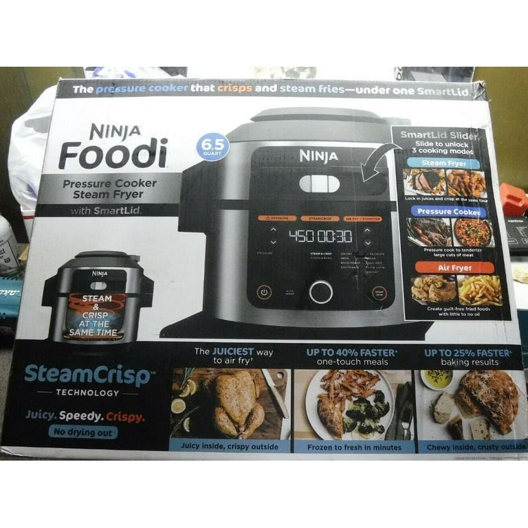 Ninja Foodi 6.5 Qt. 14-in-1 Pressure Cooker Steam Fryer with SmartLid, that  Air Fries, Proofs & More, with 2-Layer Capacity, 4.6 Qt. Crisp Plate & 25