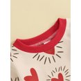 thumbnail image 6 of FEORJGP Infant Baby Boys Girl Valentine's Day Romper Newborn Long Sleeve Jumpsuit Round Neck Bodysuit Contrast Trim Heart Print Romper Toddler Cozy Spring Fall Clothes, 6 of 9