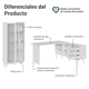 thumbnail image 4 of Escritorio en L con Armario con Vidrio Madesa Blanco, 4 of 10