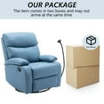 thumbnail image 7 of hzlagm Swivel Rocker Recliner Chair with Adjustable Backrest＆Footrest Breathable Fabric Rocking Chair for Home Theater, Living Room - Blue, 7 of 7