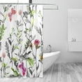 thumbnail image 2 of Watercolor Flower Shower Curtain for Bathroom Modern Bathroom Decor Waterproof Washable Fabric Shower Curtains with 12 Hooks for Hotel Bathroom Bathtubs 60x72 Inch, 2 of 6