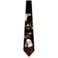 thumbnail image 3 of Eagle in Flight (Black) Necktie Mens Tie, 3 of 3