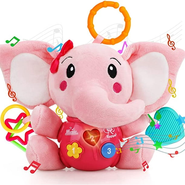 TOY Life Baby Toys 0 3 6 12 Months, Plush Elephant Infant Toys with