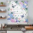 thumbnail image 5 of Flowers Sheer Curtains 96 Inches Long, Spring Butterflies Floral Gray Wood Light Filering Curtains, Privacy Drapes Simi Floor to Veiling Curtain for Living Room Bedroom Large Window Treatment, 5 of 9