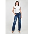 thumbnail image 1 of Jeans de corte recto con destrucciones /Juvenil, 1777 (Azul oscuro) azul oscuro 9, 1 of 4