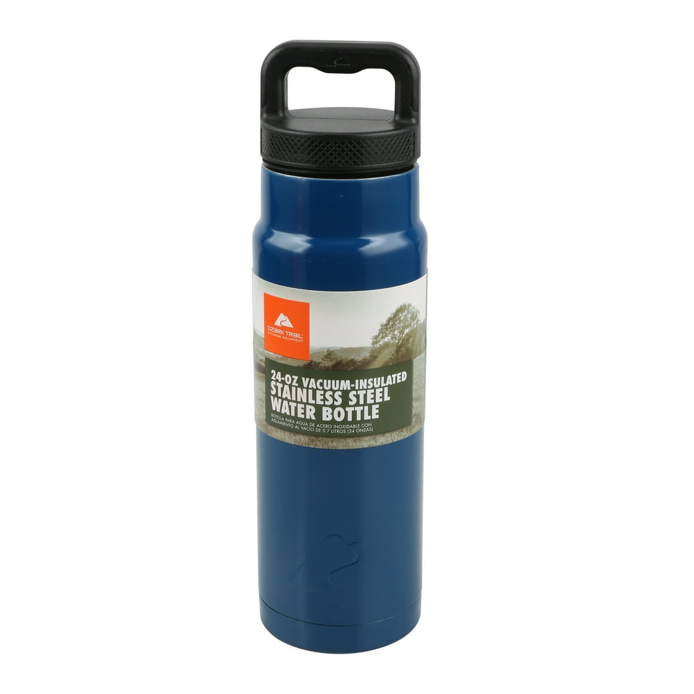 Ozark Trail Doublewall Vacuum Insulated Water Bottle Blue, 24 oz
