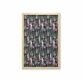 thumbnail image 1 of Hawaii Wall Art with Frame, Tropical Art Exotic Tree Leaves and Flowers, Printed Fabric Poster for Bathroom Living Room, 23" x 35", Olive Green Pale Pink, by Ambesonne, 1 of 2
