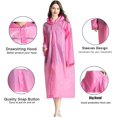 thumbnail image 4 of Rain Raincoats for Adults Women Men, Reusable 2 Pack Rain Jacket Coats with Hood for Family Disney Camping Hiking, 4 of 7