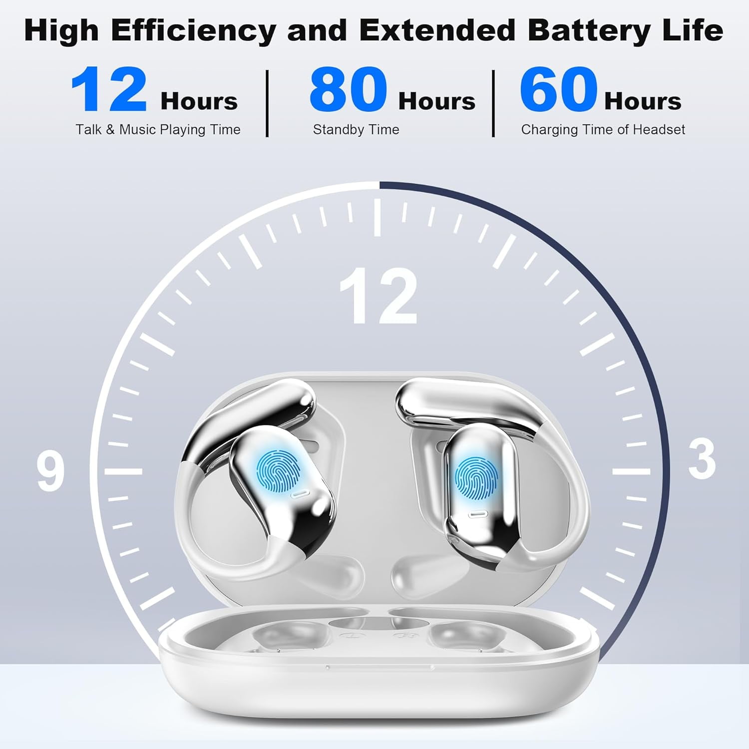 AI Translator Earbuds – Real-Time Translation in 144 Languages, 3-in-1 Wireless Headphones with Hi-Fi Sound & Charging Case – Ideal for Travel, Business & Language Learning (White).