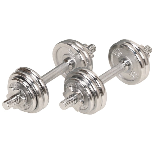Juego de Mancuernas Cromadas 15KGs 33 lb Sunny Health & Fitness SF-No. 014