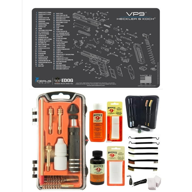 EDOG USA Outlaw 28 Pc Pistol Cleaning Kit Compatible for Heckler & Koch HK VP9 Schematic