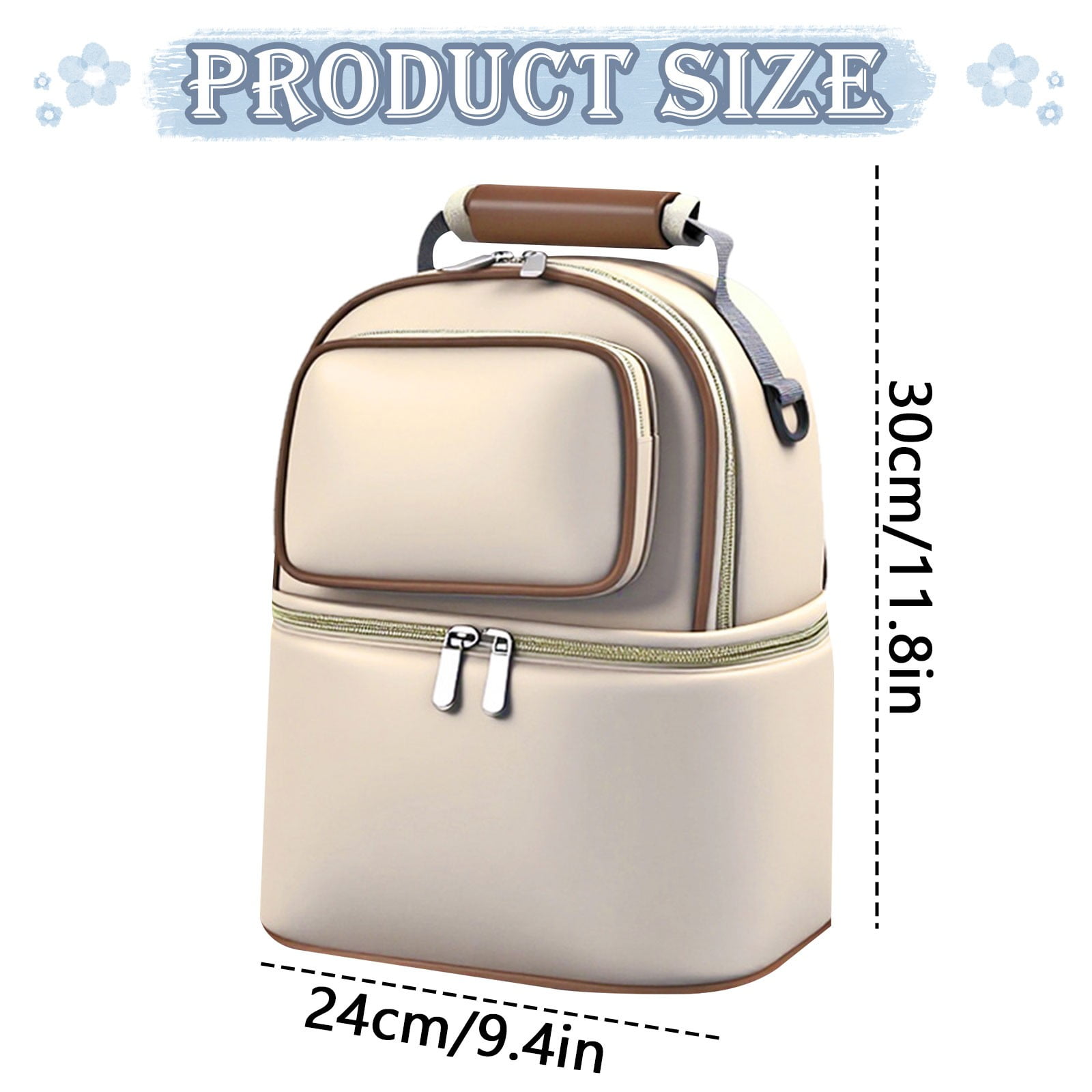 Multi Functional Mom Portable Insulated Double Layer Backpack for Mother and Baby, Large Diaper Bag with Thermal Pocket for Bottles, Waterproof Travel Bag for Outing