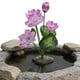 thumbnail image 1 of Ramo de lirios de seda con flores de loto artificiales para decoración del hogar, arreglo floral artificial morado para jarrón, centro de mesa de boda, decoración interior, 1 of 6