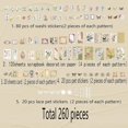thumbnail image 2 of 260pcs Vintage Scrapbooking Stickers - Diy Retro Journaling Kit, 2 of 5