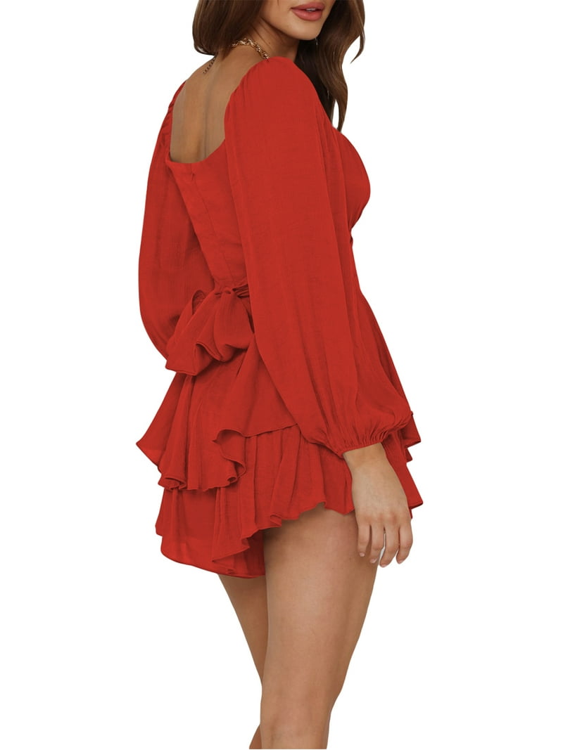 Women Boho Fairy Y2k Dress Ruffle Swing Casual Club Party Wedding Guest  Summer Maxi Dresses Sundress - Walmart.com