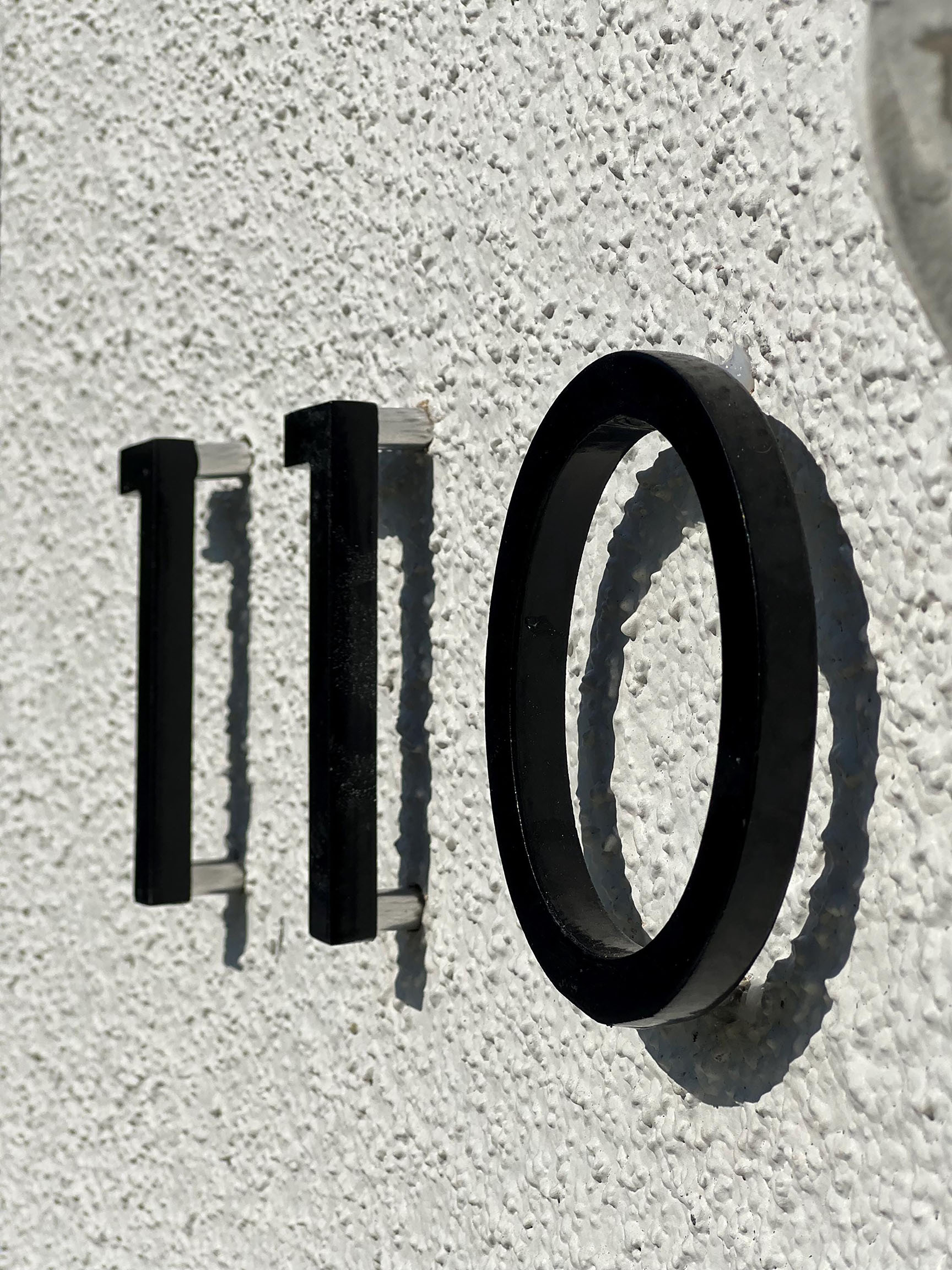 Montague Metal Products - 4" Brushed Aluminum Floating or Flat Modern House Numbers 0-9 - 9