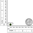 thumbnail image 6 of Gem Stone King 925 Silver and 10K Yellow Gold Green Chrome Diopside and White Topaz Engagement Ring for Women | 1.13 Cttw | Oval 7X5MM | Gemstone Birthstone | Size 5, 6 of 6