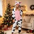 thumbnail image 5 of Xyant Snug Fit Unisex Onesie Pajamas Flannel Animal One Piece Halloween Outfits Sleepwear Homewear for Adult Kids (White,7-8 Years), 5 of 7