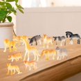 thumbnail image 4 of 12 piezas de juguetes de animales, jirafa, preescolar, educativo, , león, juego de aprendizaje, figuras de animales de la selva para regalo de cumpleaños, pequeños, Sunnimix Figuras de juguetes, 4 of 7