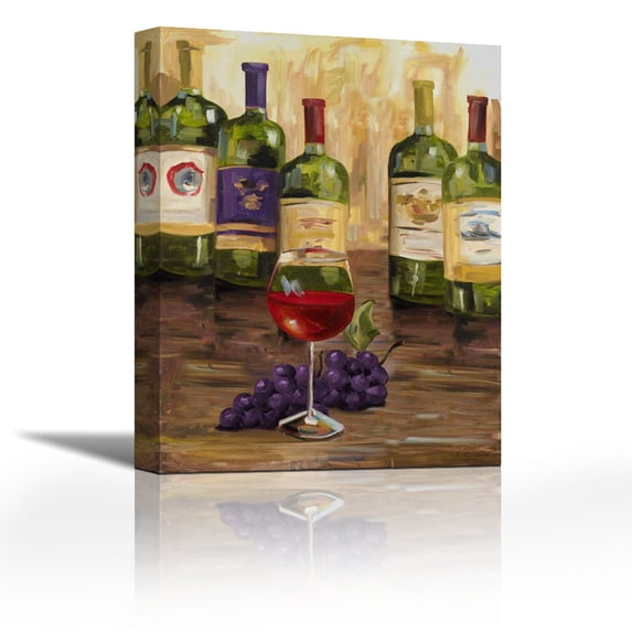 Chianti II - Contemporary Fine Art Giclee on Canvas Gallery Wrap - wall décor - Art painting - 20 x 27 Inch - Ready to Hang