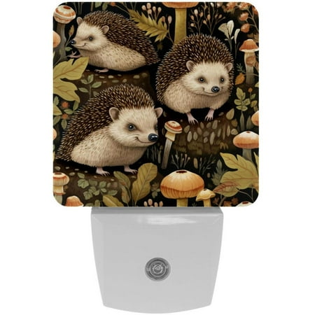

Hedgehog Square LED Night Lights - Small Portable and Energy-Efficient Illumination Solution for Any Room - Ideal for Nightstands Bedrooms and Dorms