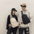 thumbnail image 5 of Mochila para estudiantes de secundaria de color sólido de moda para hombres y mujeres, bolso de mensajero informal de gran capacidad, bolso de pecho, 5 of 5