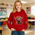 thumbnail image 5 of WAYUTE Girls Sweatshirts Boys Cow Print Cute Hooded Sweatshirt Soft Casual Pullover with Pocket for Kids, 5 of 6