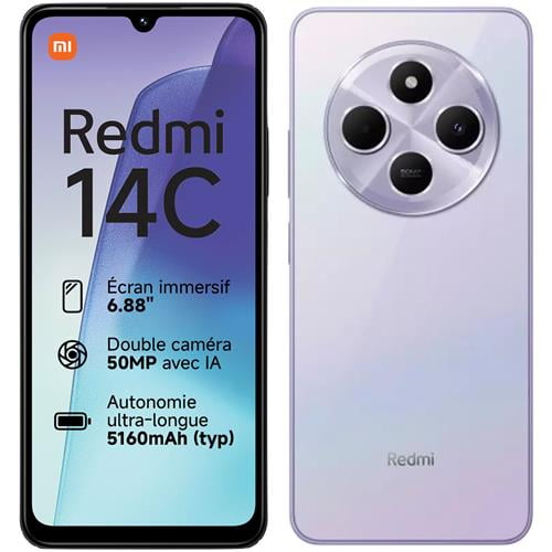 Smartphone Xiaomi Redmi 14C Dual sim 256GB 8RAM Dreamy Purple Nuevo Liberado