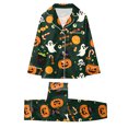 thumbnail image 6 of Leey-Word Matching Halloween Pajamas for Family Pajamas Set Long Sleeve Sleepwear Button-Down Pjs Sets Two-Pieces Loungewear with Pockets, 6 of 7