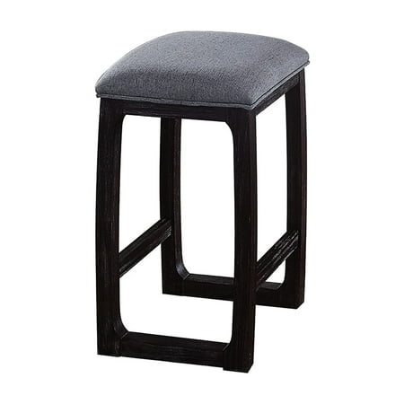 Engaging Gray Fabric Counter Height Stool With Weathered Exquisite