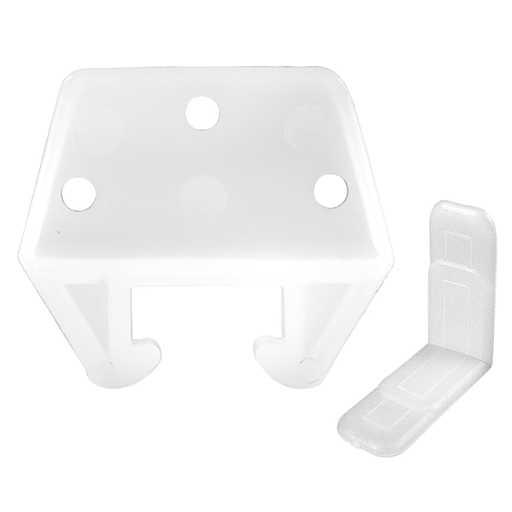Drawer Track Guide Kit, 25/32 in. Plastic Construction, White Guide and