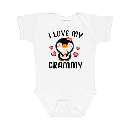 

Inktastic I Love My Grammy with Cute Penguin and Hearts Gift Baby Girl Bodysuit