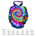 thumbnail image 7 of LAOLIUSN Novelty Tie Dye Style Hoodies for Men Spiral Streak Print Sweatshirt Pullover S-4XL, 7 of 7