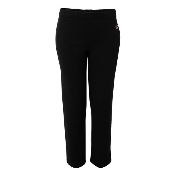 Hanes - P890 Youth Double Dry Action Fleece Open Bottom Pant, Black ...