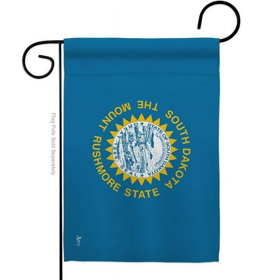 G142542-BO 13 x 18.5 in. South Dakota American State Garden Flag with Double-Sided Horizontal House Decoration Banner Yard Gift