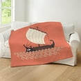 thumbnail image 4 of CafePress - Ancient Ship Throw Blanket - Soft Fleece Throw Blanket, 50"x60" for All Ages, 4 of 4