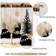 thumbnail image 4 of Farmhouse Forest Cabin Kitchen Curtains Rustic Wooden Small Short Cafe Window Curtains Tree Country Deer Bear Rod Pocket Bathroom Window Drapes Treatment Tier Curtains 2 Panels (27.5x36 Inch), 4 of 6