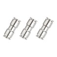 thumbnail image 1 of Conectores de línea de aire Uxcell, 3 piezas de conectores rápidos rectos de latón de 2/5", 1 of 6