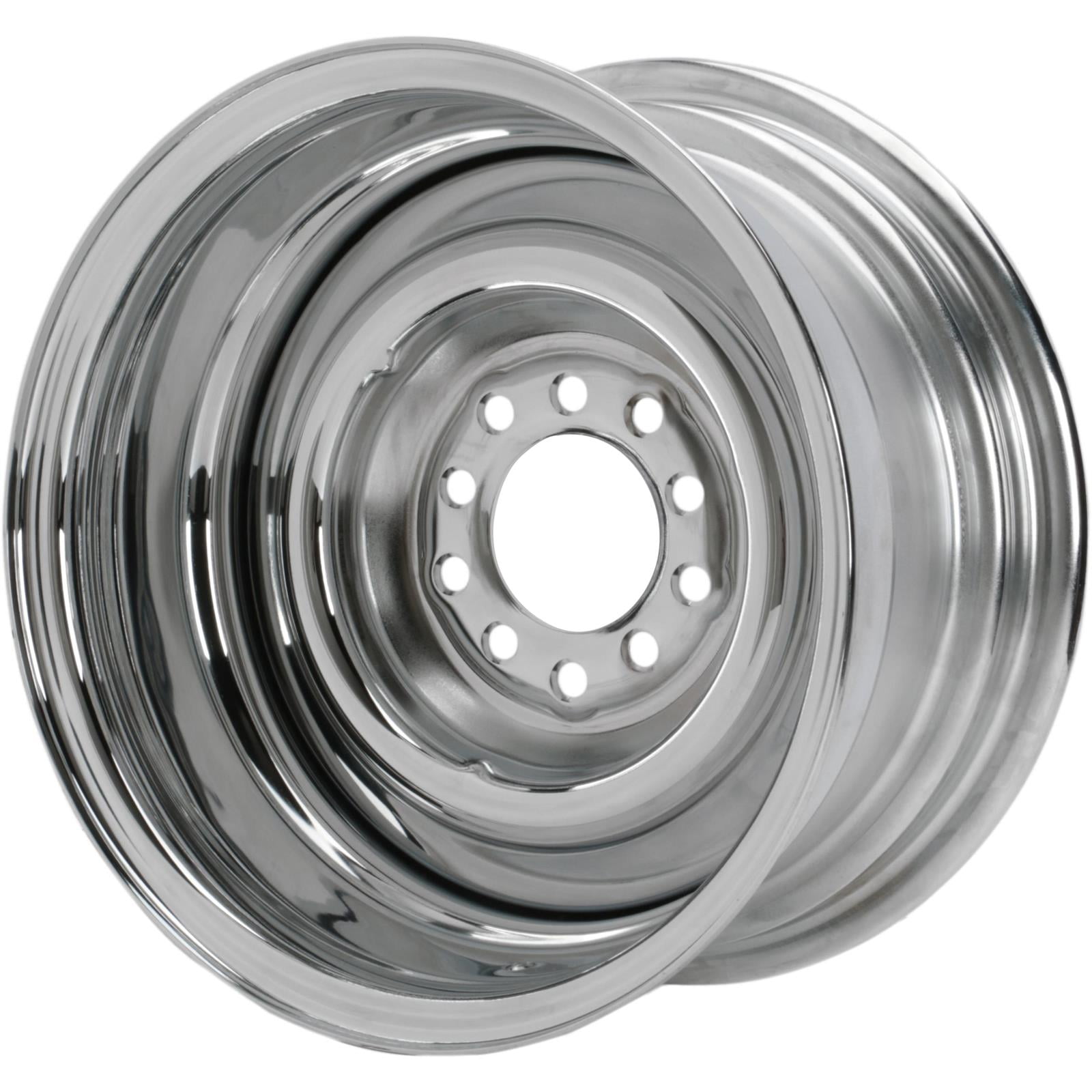Smoothie Reverse 14x7 Chrome Steel Wheel, 5on4.5/4.75, 2.5 BS