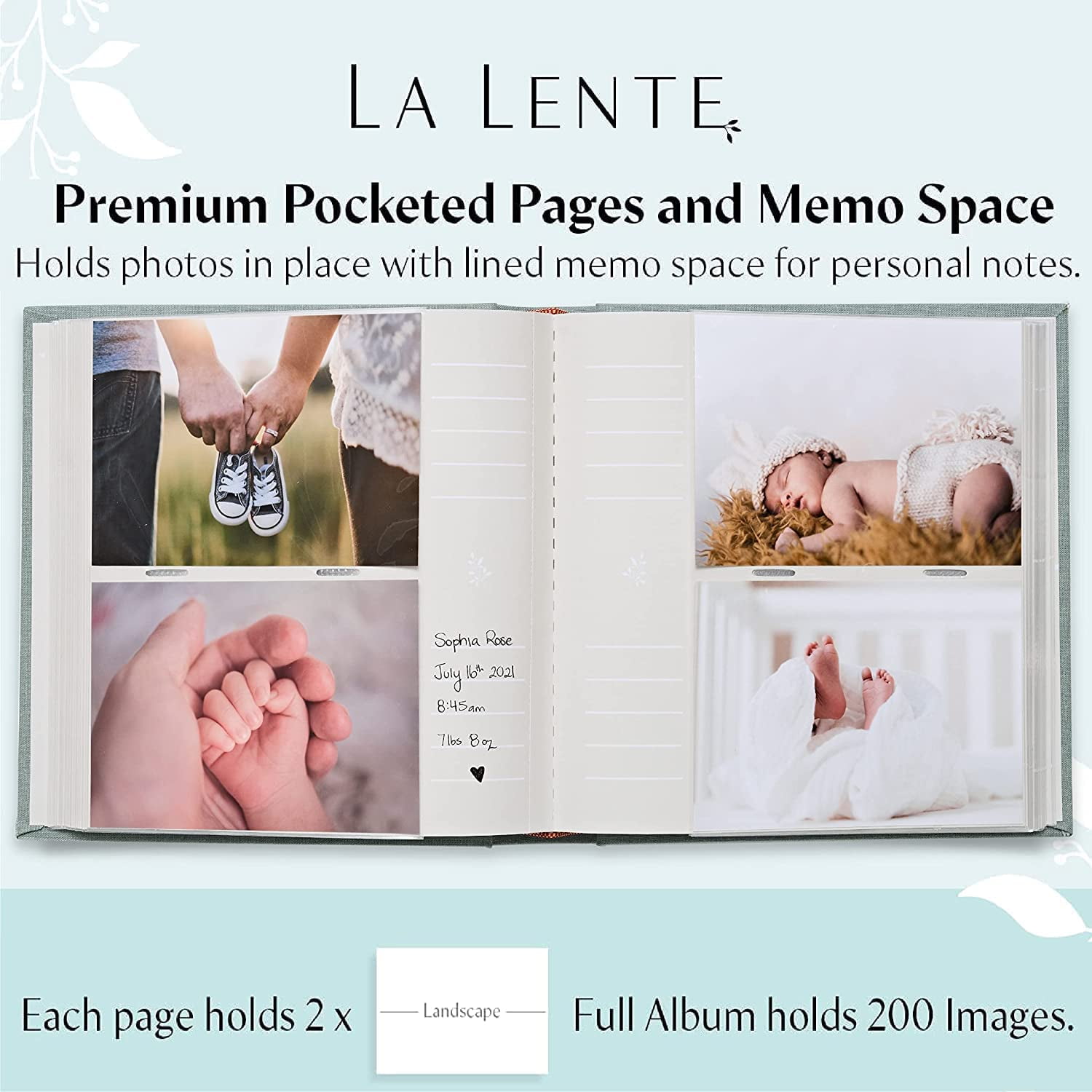  Luxury Linen Photo Album with Acid Free Pockets, Traditional  Book Bound with Hard Cover, 200 Pockets for 4x6 Photos, Photo Book for  Wedding, Family Pictures, Gifts, Anniversary or Baby Shower 