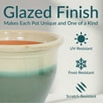 thumbnail image 6 of Sunnydaze Studio 18.5" x 18.5" x 15" Round Seafoam Ceramic Outdoor Planter, 6 of 13