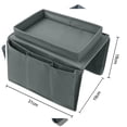 thumbnail image 5 of Organizador de bandeja superior para sofá, organizador de reposabrazos de sofá con instalación antideslizante y tela impermeable, soporte resistente para sus necesidades diarias (1 unidad), 5 of 5