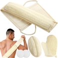 thumbnail image 1 of Set de 5 exfoliantes para la espalda con forma de lufa natural ATTEASAY, 1 of 8