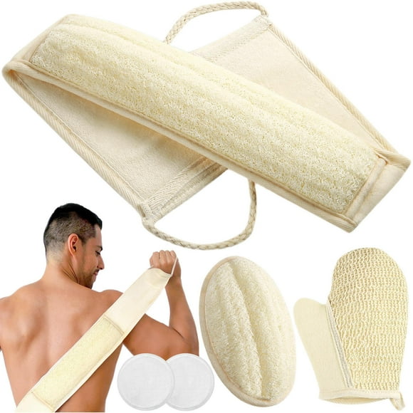 Set de 5 exfoliantes para la espalda con forma de lufa natural ATTEASAY